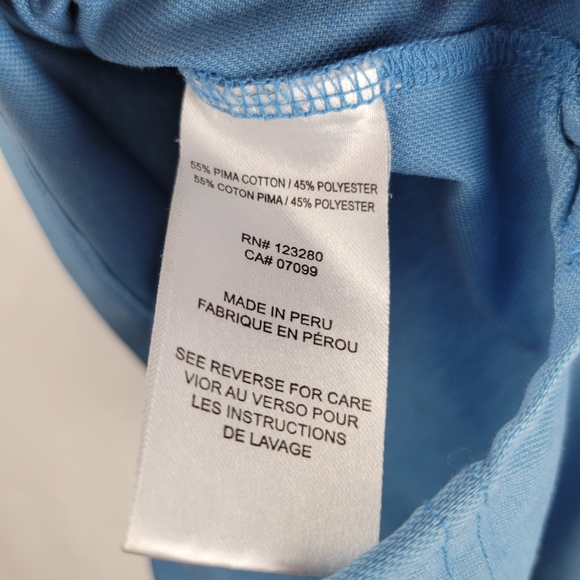 Travis Mathew Blue Stripe Golf Shirt - Picture 8 of 8